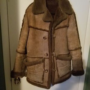 LIke New Sheepskin shearling Coat, pants, & vest